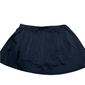 Swimsuits for All Black A-Line Swim Skirt Built-In Tummy Control Brief Size 14